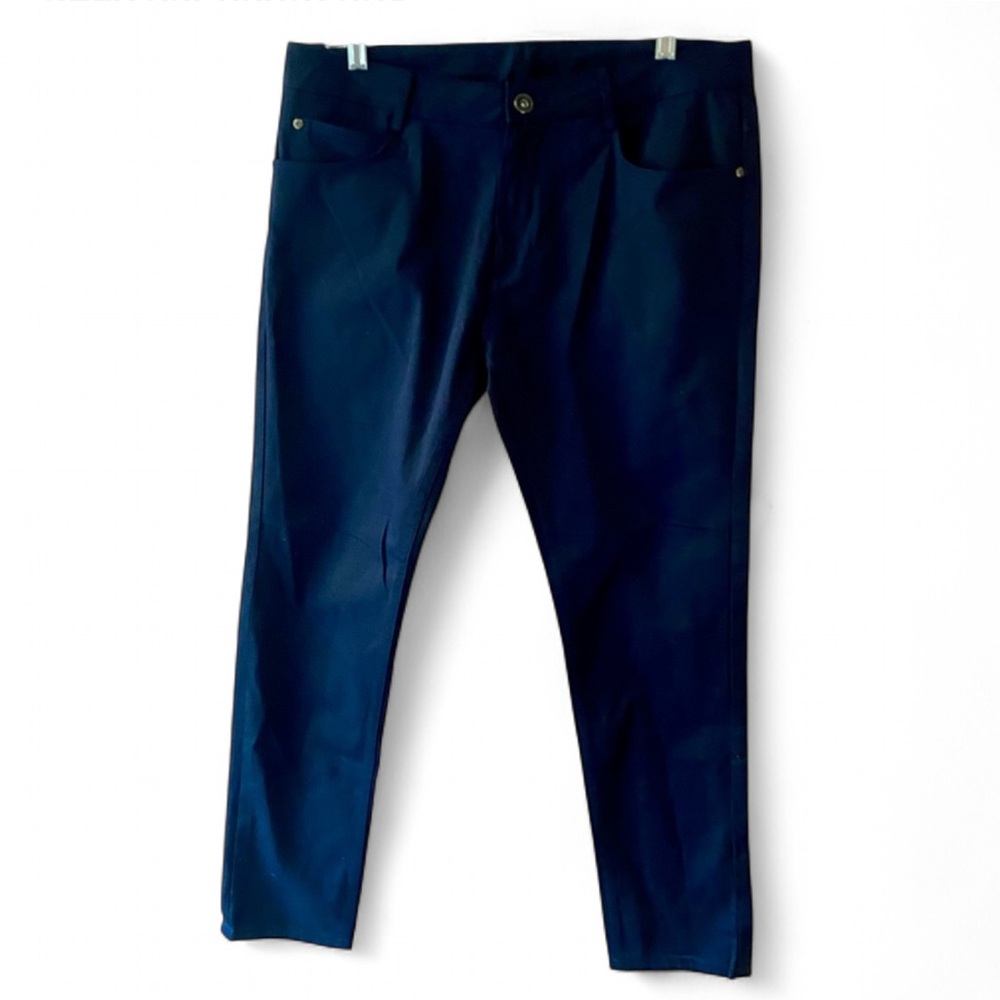ZARA MAN BASIC COLLECTION DARK NAVY SLIM PANTS SIZE 32